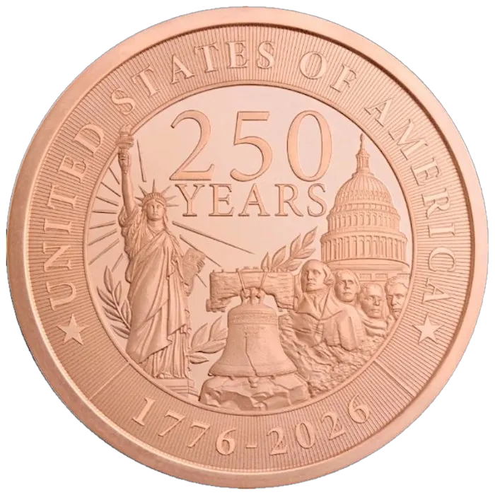 250 שנה לארצות הברית ראונד נחושת 1 אונקיה 2026