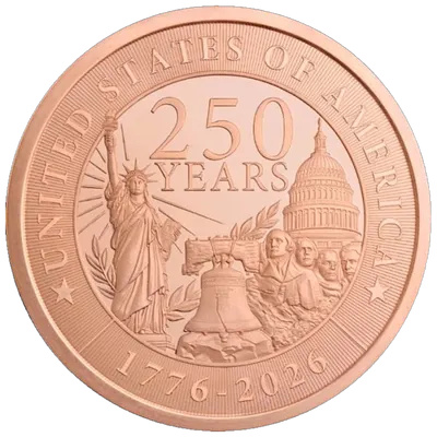 250 שנה לארצות הברית ראונד נחושת 1 אונקיה 2026