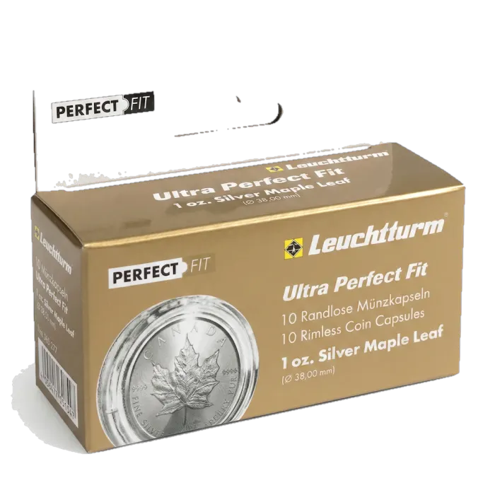 מארז 10 קפסולות ULTRA Perfect Fit למטבעות 38.00 מ"מ Leuchtturm