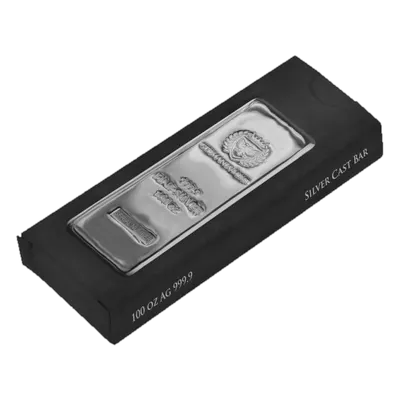 מטיל כסף 100 אונקיות Germania Mint - אריזת ביטחון