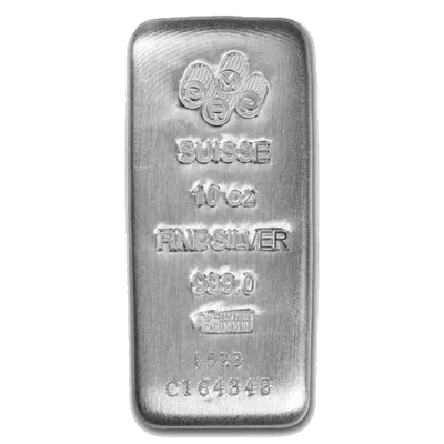 מטיל כסף 10 אונקיות - PAMP Suisse