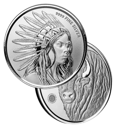 אריה ראונד כסף 1 אונקיה Scottsdale Mint