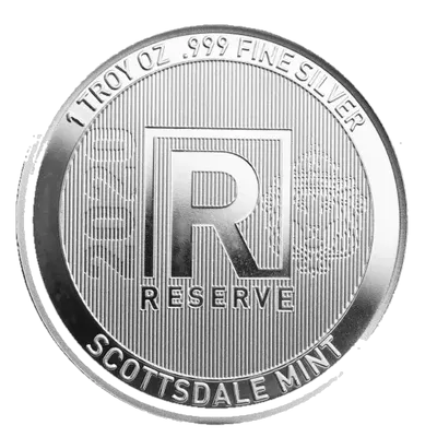 אריה ראונד כסף 1 אונקיה Scottsdale Mint - צד הכיתוב
