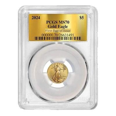 אמריקן גולד איגל 1/10 אונקיה מדורג 2024 FDI MS70 PCGS