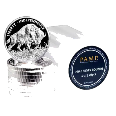בופאלו ראונד פרימיום כסף 1 אונקיה PAMP - פרטים