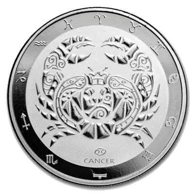 מזל סרטן Zodiac מטבע כסף 1 אונקיה 2024