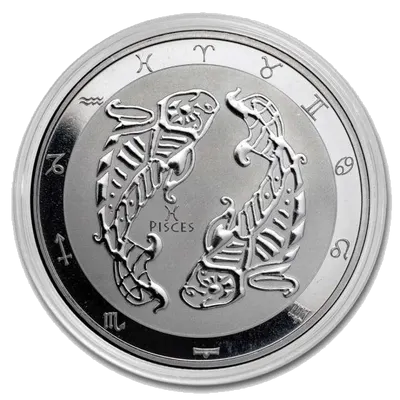 מזל דגים Zodiac מטבע כסף 1 אונקיה 2024 - פרטים