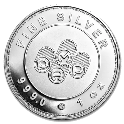 פאמפ ראונד פרימיום כסף 1 אונקיה PAMP - צד הכיתוב