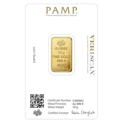 מטיל זהב 10 גרם PAMP ליידי פורטונה - צד אחורי