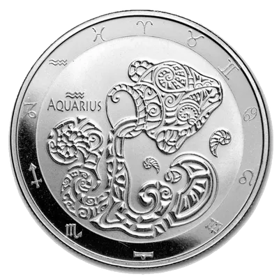 מזל דלי Zodiac מטבע כסף 1 אונקיה 2024