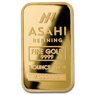 מטיל זהב 1 אונקיה Asahi במארז ביטחון - אריזת ביטחון