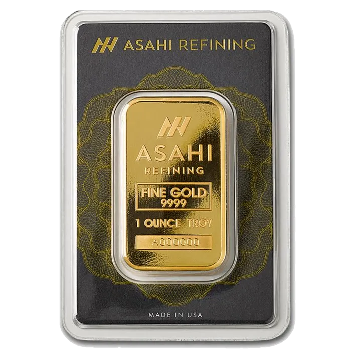 מטיל זהב 1 אונקיה Asahi במארז ביטחון