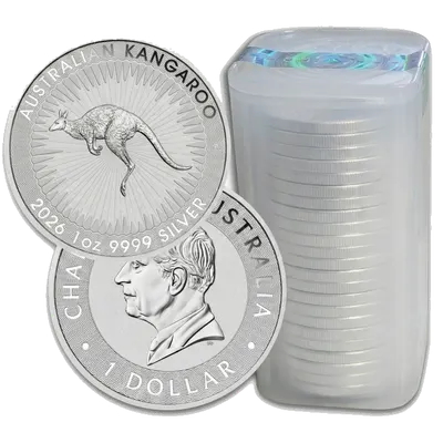 קנגורו מטבע כסף 1 אונקיה 2026 (1x25, טיוב)