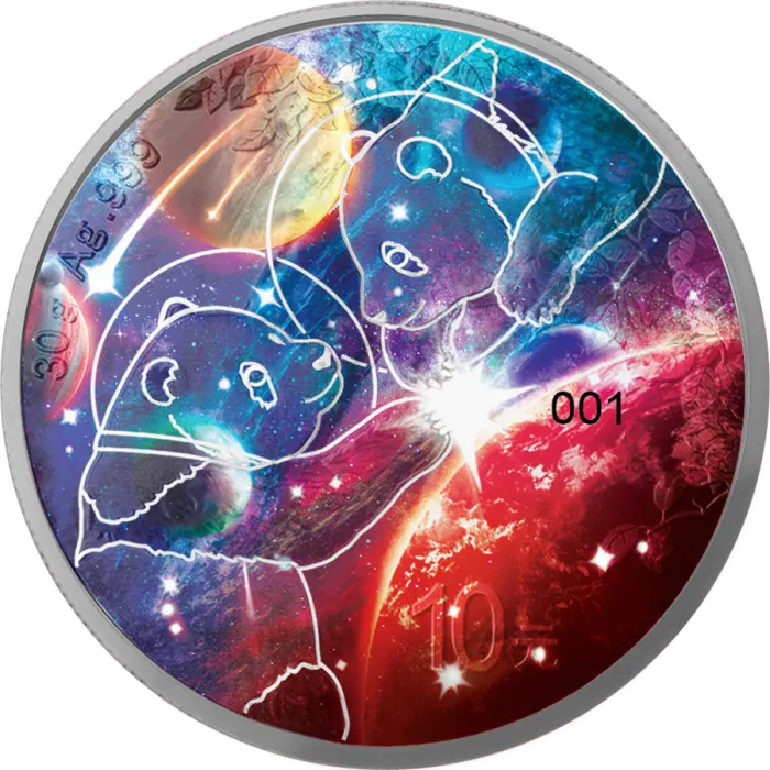 פנדה גלקסיה V צבעוני 30 גרם כסף 2023