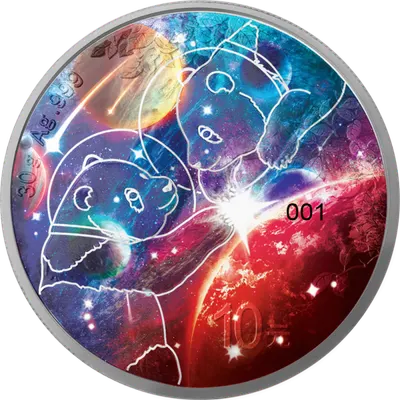 פנדה גלקסיה V צבעוני 30 גרם כסף 2023