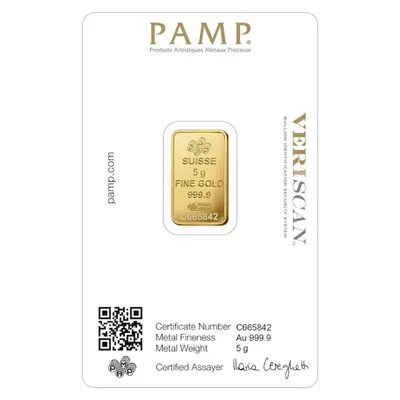 מטיל זהב 5 גרם PAMP ליידי פורטונה - צד אחורי