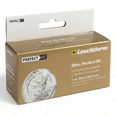 מארז 10 קפסולות ULTRA Perfect Fit למטבעות 40.60 מ"מ Leuchtturm
