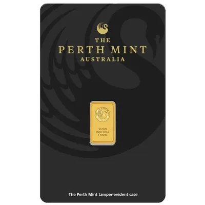 מטיל זהב 1 גרם Perth Mint במארז ביטחון