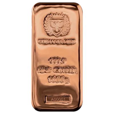 מטיל נחושת 1 קילו (מארז 1*5) Germania Mint - צד אחורי