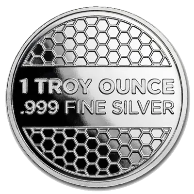 ראונד 9FINE כסף 1 אונקיה - צד הכיתוב