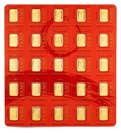 סט 25 מטילי זהב 1 גרם PAMP שנת הסוס